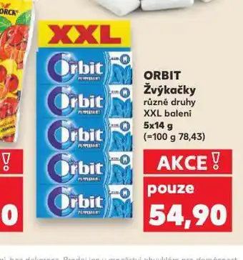 Kaufland Orbit žvýkačky nabídka