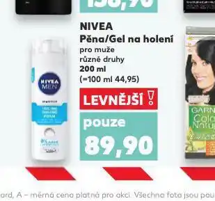 Kaufland Nivea gel / pěna na holení nabídka