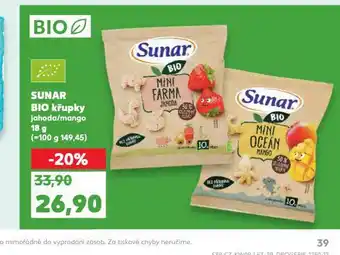 Kaufland Sunar bio křupky nabídka