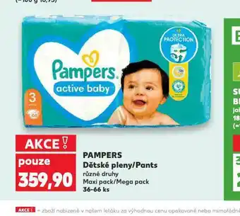 Kaufland Pampers dětské pleny / pants nabídka