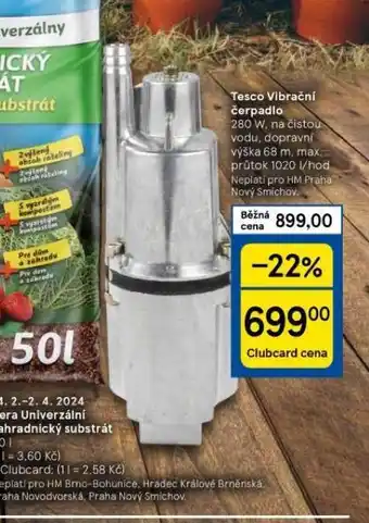 Tesco Tesco vibrační čerpadlo nabídka