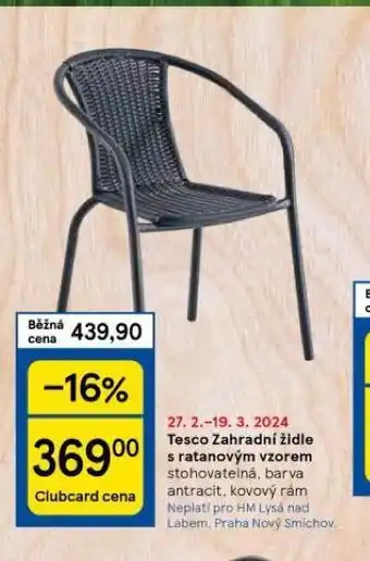 Tesco Tesco zahradní židle s ratanovým vzorem nabídka