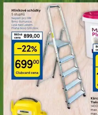 Tesco Hliníkové schůdky nabídka