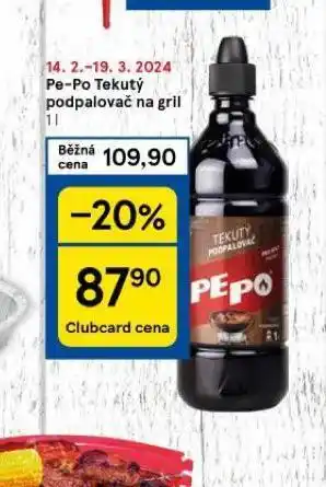 Tesco Pe-po tekutý podpalovač na gril nabídka