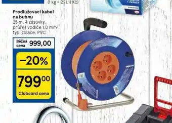Tesco Prodlužovací kabel na bubnu nabídka