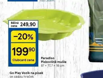 Tesco Paradiso pískoviště mušle nabídka