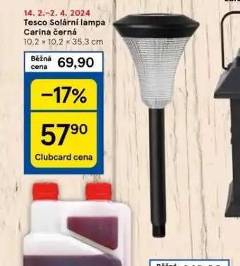 Tesco Tesco solární lampa carina černá nabídka
