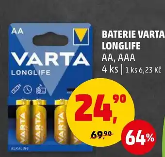 Penny Market BATERIE VARTA LONGLIFE nabídka