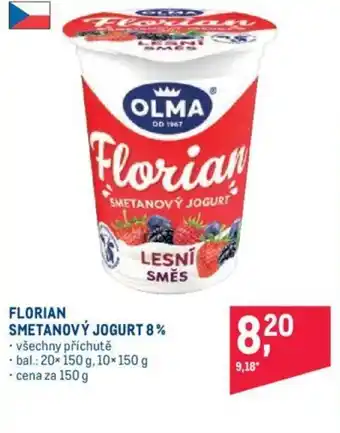 Makro FLORIAN SMETANOVÝ JOGURT 8% nabídka