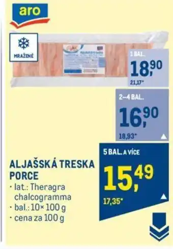 Makro ALJAŠSKÁ TRESKA PORCE nabídka