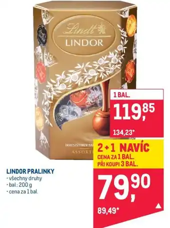 Makro LINDOR PRALINKY nabídka