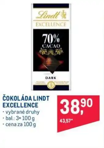 Makro ČOKOLÁDA LINDT EXCELLENCE nabídka