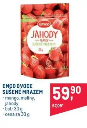 Makro EMCO OVOCE SUŠENÉ MRAZEM nabídka