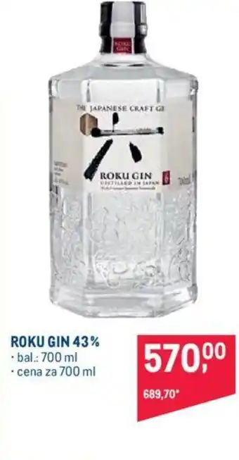 Makro ROKU GIN 43% nabídka