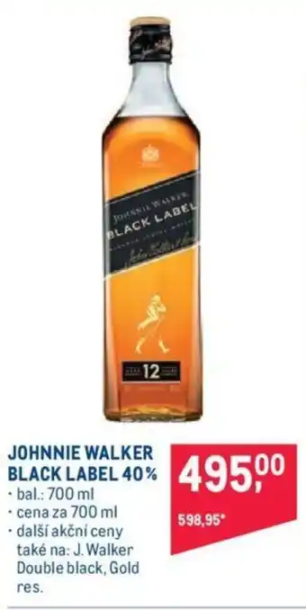 Makro JOHNNIE WALKER BLACK LABEL 40% nabídka