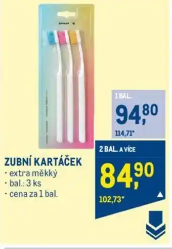 Makro ZUBNÍ KARTÁČEK nabídka