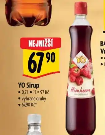Albert YO Sirup nabídka