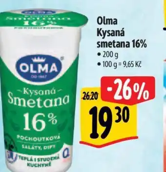 Albert Olma Kysaná smetana 16% nabídka