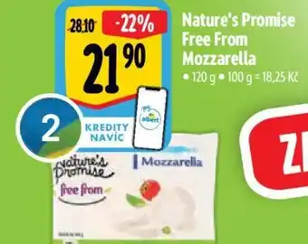 Albert Nature's promise free from Mozzarella nabídka