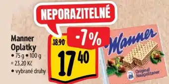 Albert Manner Oplatky nabídka