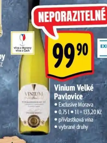 Albert Vinium Velké Pavlovice nabídka
