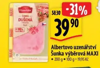 Albert Albertovo uzenářství Šunka výběrová MAXI nabídka