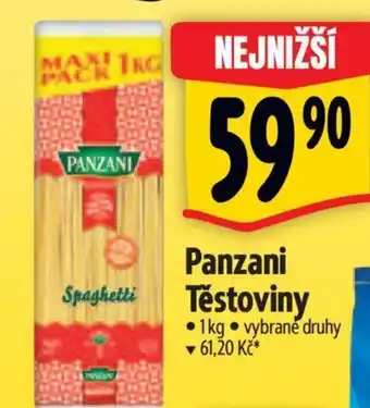 Albert Panzani Těstoviny nabídka