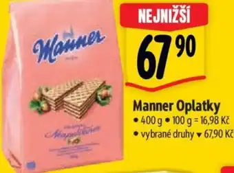 Albert Manner Oplatky nabídka