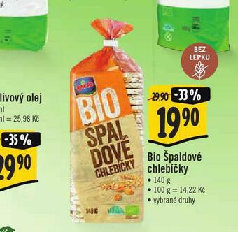 Jip Bio špaldové chlebíčky nabídka