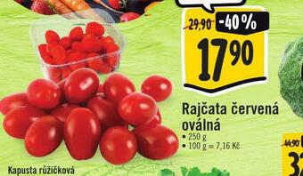 Jip Rajčata červená oválná nabídka