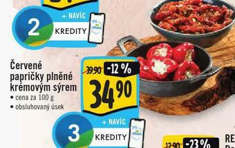 Jip Červené papričky plněné krémovým sýrem nabídka