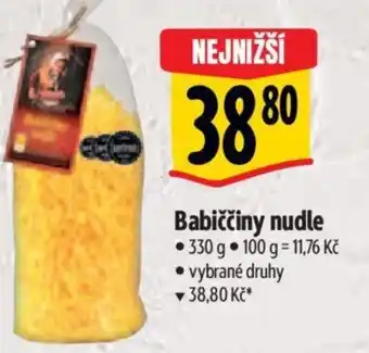 Albert Babiččiny nudle nabídka