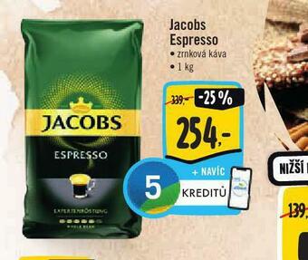 Jip Jacobs espresso zrnková káva nabídka