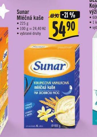 Jip Sunar mléčná kaše nabídka