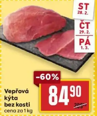 Billa Vepřová kýta bez kosti nabídka