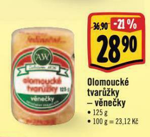 Albert Olomoucké tvarůžky nabídka