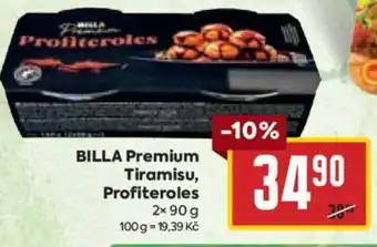 Billa BILLA Premium Tiramisu, Profiteroles nabídka