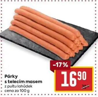 Billa Párky s telecím masem nabídka