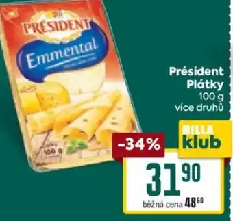 Billa Président Plátky nabídka