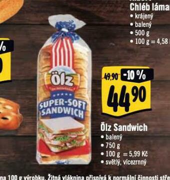 Albert Olz sandwich nabídka