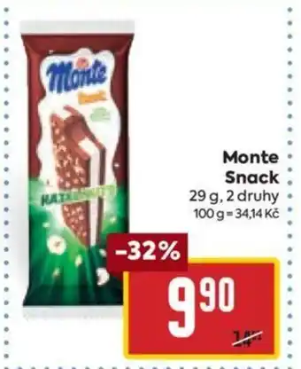 Billa Monte Snack nabídka