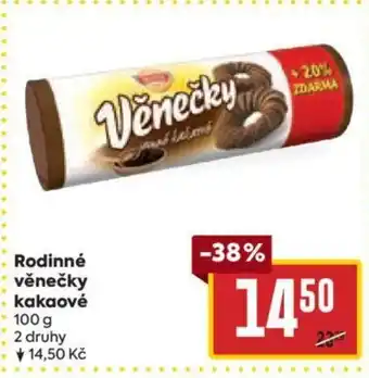 Billa Rodinné věnečky kakaové nabídka