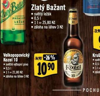 Albert Pivo velkopopovický kozel 10 nabídka