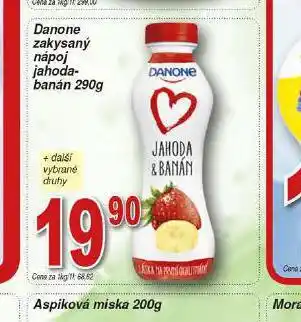 Hruška Danone zakysaný nápoj jahoda-banán nabídka