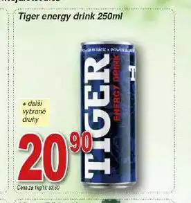 Hruška Tiger energy drink nabídka