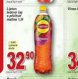 Hruška Lipton ledový čaj s příchutí malina nabídka