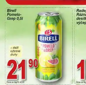 Hruška Birell pomelo-grep nabídka