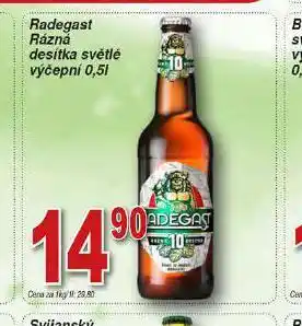 Hruška Pivo radegast rázná 10 nabídka