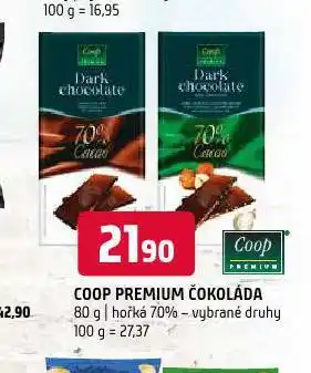 Terno Coop premium čokoláda nabídka