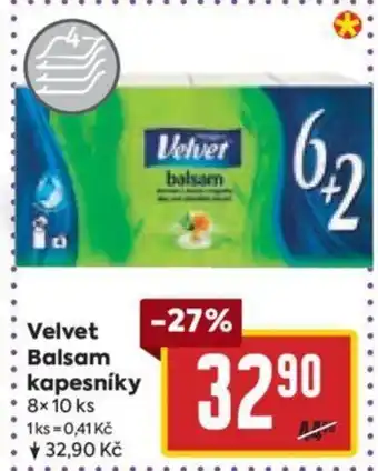 Billa Velvet Balsam kapesníky nabídka
